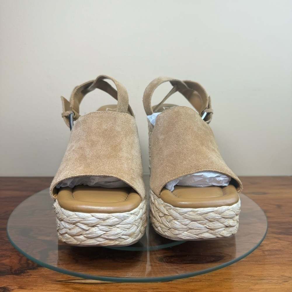 Marc Fisher Nelly Sandals in Medium Natural Suede - Picture 5 of 14